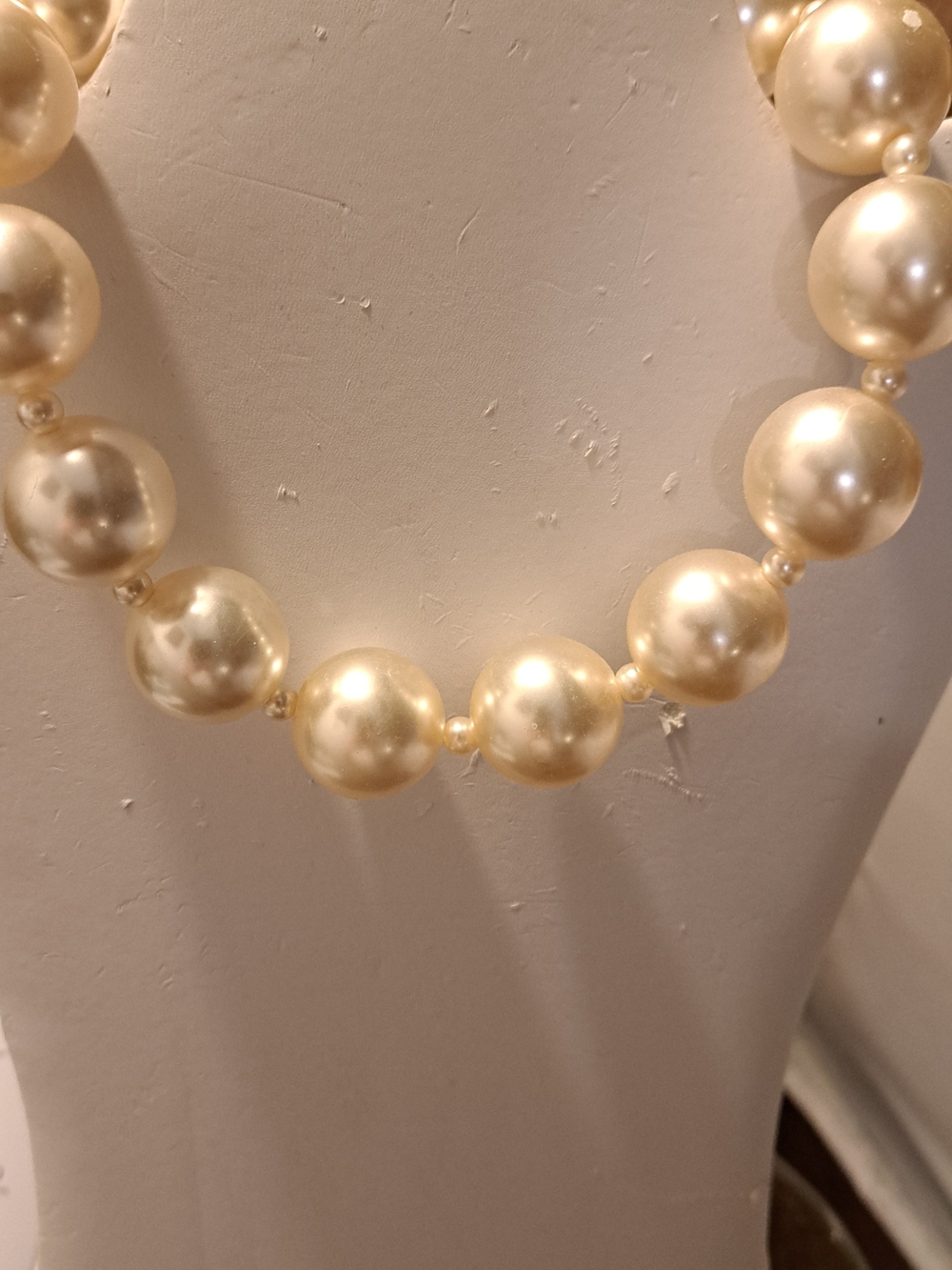 Classic Large Cream Pearl Necklace - Women Jewelry